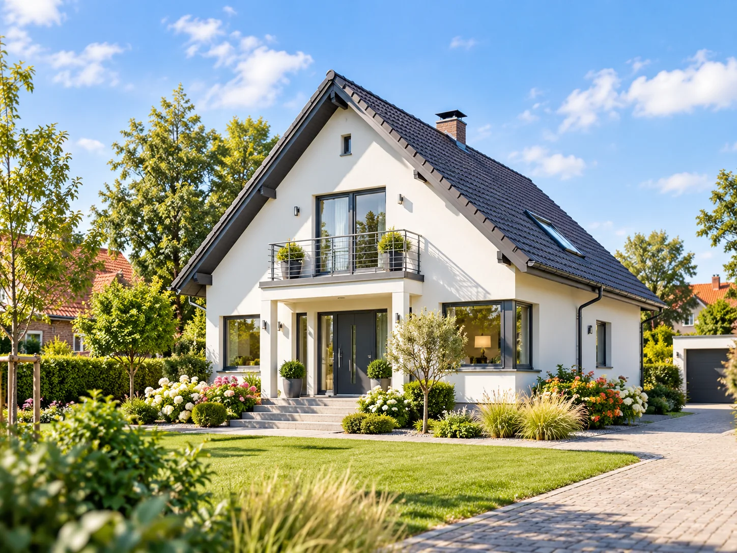 Wohnhaus als Beispiel für einen Immobilienkauf